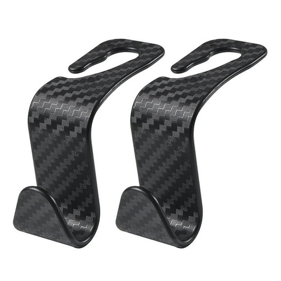 Typpkmm Carbon Fibre Hook with Car Seat Headrest Hook Auto Back 4Pcs