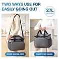 thumbnail image 2 of BN-LINK Soft Cooler Bag, 48 Cans Leakproof Insulated Bag,Portable Insulated Cooling for Lunch, Beach, Drink, Beverage, Travel, Camping,Picnic,Gray, 2 of 6