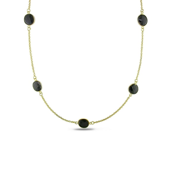 Everly Women's Onyx 14k Yellow Gold Plated Necklace