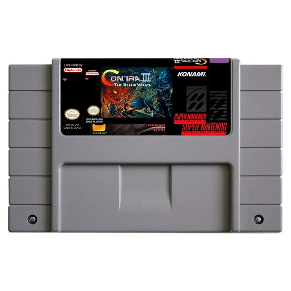 SNES Games Cartridge Contra III - The Alien Wars