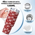 thumbnail image 3 of Sikiie Ho-Ho-Ho Insulated Stainless Water Bottle Lid Travel Mug Cup Insulated Tumblers Cup 40oz Ice Bully With Handle, 3 of 8