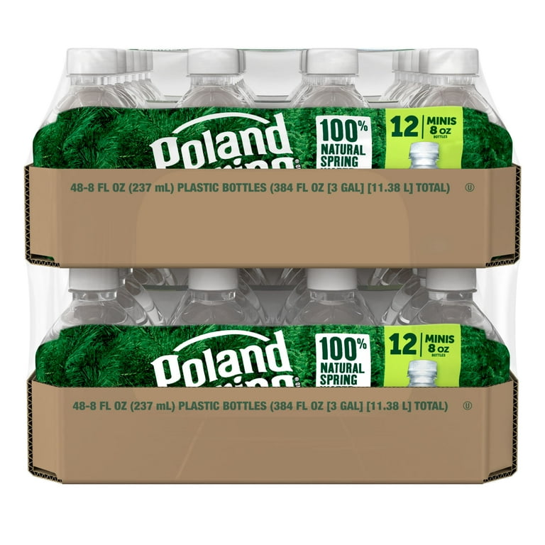 Poland Spring Brand 100% Natural Spring Water, 12 fl oz. Plastic Bottles  (12 count)