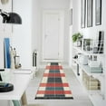 thumbnail image 4 of Yayeee Runner Rug for Bedroom 2'x6' Machine Washable Hallway Non Slip Mat, Vibrant Red Tartan Pattern, 4 of 8