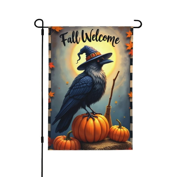 Fall Welcome 4 Garden Flag 12.5x18 Inch Double Sided For Outside Small Burlap Yard Flag 1 Flag