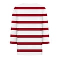 thumbnail image 5 of JULMCOMO Going Out Tops for Women Button Decor V Neck Tops 3/4 Sleeve Summer T-Shirts Striped Print Casual Dressy Tops Tunic, 5 of 5