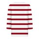 thumbnail image 5 of Camiseta de mujer Camiseta Estampado Botón Manga 3/4 Diario Fin de semana Moda Básico Escote en V Regular Top Rojo/XL, 5 of 5