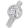 thumbnail image 2 of Empire Jewel 14K White Gold Over Birthday Ring - Round Cut Excellent 1.8 Ct Diamond Engagement Ring - Engagement Wedding Halo Prong Set Ring for Her - Classic Engagement Wedding Rings for Women's, 2 of 7