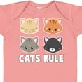 thumbnail image 4 of Inktastic Cats Rule with Cat Heads Boys or Girls Baby Bodysuit, 4 of 5