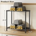 thumbnail image 6 of REIBII 2-Tier Wire Shelving Unit,27.5"W x 11.8"D x 27.5"H Adjustable Metal Storage Rack Space Saving Organizer for Kitchen Pantry,Black, 6 of 10