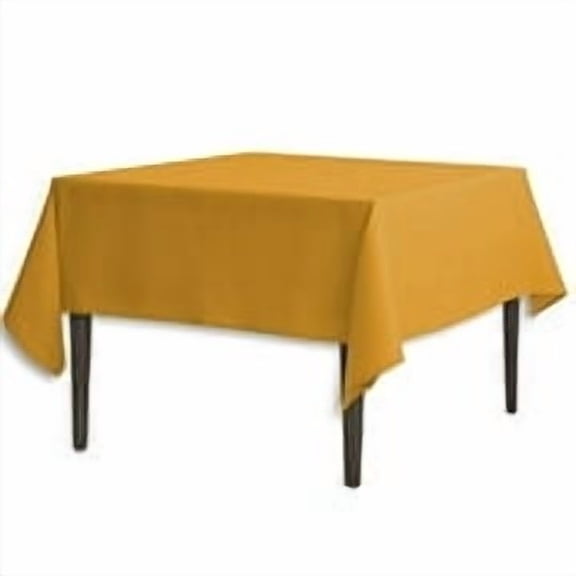 LinenTablecloth Square Polyester Tablecloth, 70-Inch, Gold