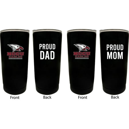 

North Carolina Central Eagles Proud Mom and Dad 16 oz Insulated Stainless Steel Tumblers 2 Pack Black.