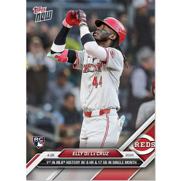 2024 NOW Baseball Elly De La Cruz #135 (Rookie, 1st in MLB History with 8 HR & 17 SB in Single Month)