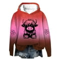 thumbnail image 3 of UTSJKR Highland Cow Sweatshirt for Women Cute Cow Graphic Pullover Tops Girls Cowgirl Long Sleee Hooded Sweat Shirt Red M, 3 of 4