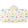 thumbnail image 5 of Yayeee Kids Hooded Towel with Hand Pockets Beach Soft Absorbent Bath Wrap 50 x 23.5 inch, Colorful Easter Eggs, 5 of 5