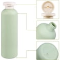 thumbnail image 3 of Botellas de champú de viaje de plástico de 6.8 oz, rellenables con tapa abatible para artículos de tocador, grandes botellas de champú y acondicionador de viaje a prueba de fugas Changmaius, 3 of 6