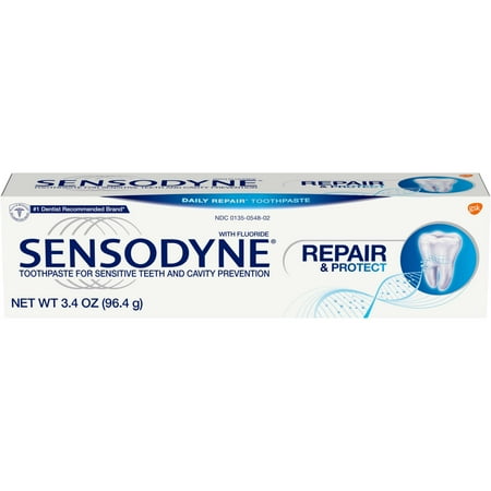 Sensodyne Repair & Protect Fluoride Toothpaste for Sensitive Teeth, 3.4 ounces