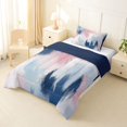 thumbnail image 2 of Homewish Aesthetic Patchwork Twin Comforter Sets,Vintage Abstract Art Bedding Set,Pink Blue,Navy Blue Reversible,2-Piece,1 Comforter and 1 Pillowcase, 2 of 7