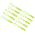 thumbnail image 1 of Cierre Tiradores Extensión Mango Cordón, 10 Paquete Dedo Uso Plástico Cilíndrico Cabeza Pestaña Etiqueta Extensor para Equipaje Mochilas, Fluorescente Verde, 1 of 5