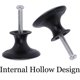 thumbnail image 4 of Pack of 12 Door Knobs Round Modern Black Furniture Knobs Door Drawer Handles for Bedroom Kitchen Cupboard Tables, 4 of 5