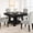 Black, variant on Square Dining Room Table for 4-6 People, Heavy Duty 350Lbs Kitchen Table with 2-Tier Storage, Waterproof Wooden Dinner Table with Sturdy Triangle Legs, Black.