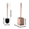 thumbnail image 3 of Cinvoph Drip-Proof Compact Toilet Bowl Scrubber & Holder - Space Saving Nylon Bristles Toilet Brush, Deep Cleaning Bathroom Basic for Fast Stain Removal, Pink, 3 of 8