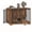 Rustic Brown, variant on 27.2" Dog Crate Furniture with Barn Door, Heavy Duty Wooden Kennel for Small Dogs up to 22 lb, White Brown