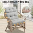 thumbnail image 5 of INTER HUT 46 x 22 in Patio High Back Cushions (Set of 2), Adirondack Rocking Chair Cushions Rocking Chair Cushion with Ties, Light Blue, 5 of 9