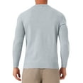 thumbnail image 3 of SUÉTER DE PULLOVER DE PUNTO DE COLOR SÓLIDO DE MANGA LARGA CON CUELLO EN V PARA HOMBRE S GRIS CLARO, 3 of 6