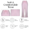 thumbnail image 4 of North 15 Womens Classic Soft Fleece Pajama/Lounge Pants-L1425-Pink-XS, 4 of 5