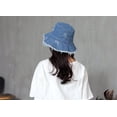 thumbnail image 7 of YooGuoGuo Ripped Frayed Brim Bucket Hats Distressed Washed Jean Fisherman Cap Packable Outdoor Travel Beach Sun Hats for Men Women, 7 of 7