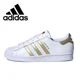 thumbnail image 3 of Adidas Superstar - Zapatillas de deporte clásicas para hombre y mujer, informales, color negro y blanco, cómodas, planas, para exteriores, para monopatín, 3 of 5