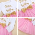thumbnail image 6 of FYMNSI Baby Girl It's My 1st First Birthday Party Dress Cake Smash Outfit Long Sleeve Princess Tutu Tulle Bowknot Dress One Year Old Party Clothes Photo Props 1 Year Pink 1st Birthday, 6 of 7