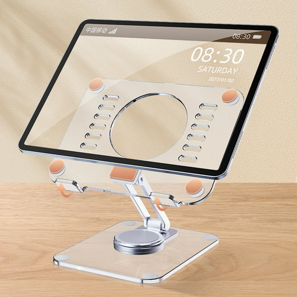 Soporte plegable para tableta, soporte transparente para tableta, antideslizante para oficina en casa
