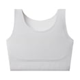 thumbnail image 3 of Seamless Compression Yoga Bra for Daily Casual Wear with Flat Shaping and Maximum Coverage Racerback Wireless Bust Support for Fitness and Workouts, M, Light Gray, 3 of 3