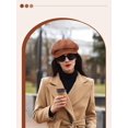 thumbnail image 4 of Minzimin Newsboy Caps for Women 8 Panel PU Leather Apple Cap Vintage Beret Hat Gatsbie Hat for Women Gift, 4 of 6