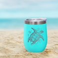 thumbnail image 5 of Sea Turtle Gifts for Women - Sea Turtle Insulated Tumbler with Lid,Beach Gifts for Women Friends, Ocean Coastal Turtle Gifts Ideas for Turtle Lovers,Mom - 12oz Wine Tumbler Coffee Mug Teal, 5 of 6