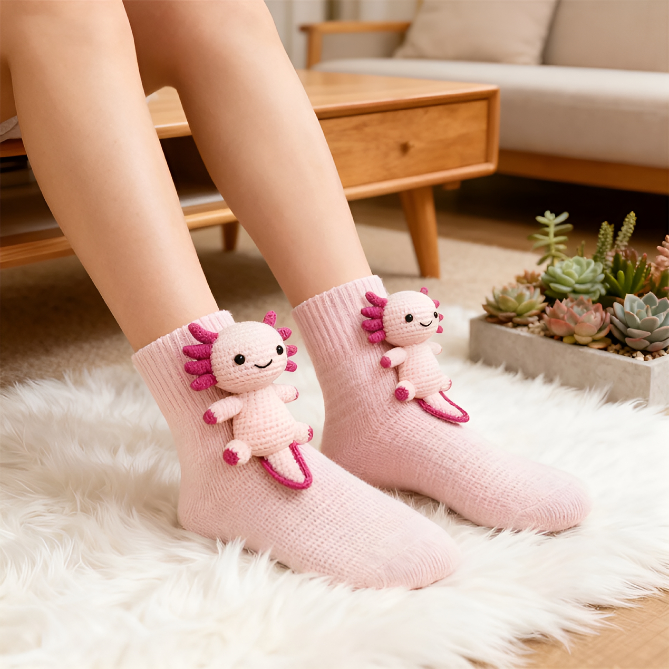 TELOLY 2026 New 3D Knit Animal Socks, Cute Hand Crochet Knit, Christmas Stocking Stuffers Must-Have, Funny Warm Soft Socks for Holiday Gifting, Winter Essential