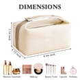 thumbnail image 4 of Fammart Travel Makeup Bag, Waterproof Canvas Cosmetic Bag Make Up Organizer Case for Women, Large Toiletry Bag Skincare Pouch for Toiletries Accessories Brushes, 4 of 8