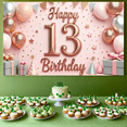 thumbnail image 5 of Rose Gold Theme Happy Birthday Banner Balloon Decoration for Teen Party Indoor Celebration Event Decoration, 5 of 8