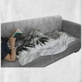 thumbnail image 6 of Fractal Soft Flannel Fleece Blanket, Palm Trees Leaves Shadow like Botanic Island Plant Abstract Artwork Print, Cozy Plush for Indoor and Outdoor Use, 50" x 60", Grey Black and White, by Ambesonne, 6 of 6