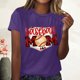thumbnail image 2 of Blusa informal de manga corta con cuello redondo y estampado suelto de verano para mujer con estilo OAVQHLG3B Store  lin121212, 2 of 4
