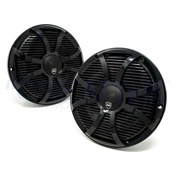 Wet Sounds REVO 10CX SW-B Black SW Grill 10 Inch Marine High Performance LED Coaxial Speakers (pair)