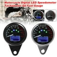 thumbnail image 2 of Retro Inspired Motorcycle Instrument Panel LED Digital Speedometer Gauge with LCD Display Suitable for Speed & Fuels 12V, 2 of 9