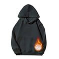 thumbnail image 4 of SHTXOZHI Warm Hooded Sweatshirt for Kids Girls Long Sleeve Solid Color Pullover Casual Outdoor Winter Tops with Pocket, 4 of 8