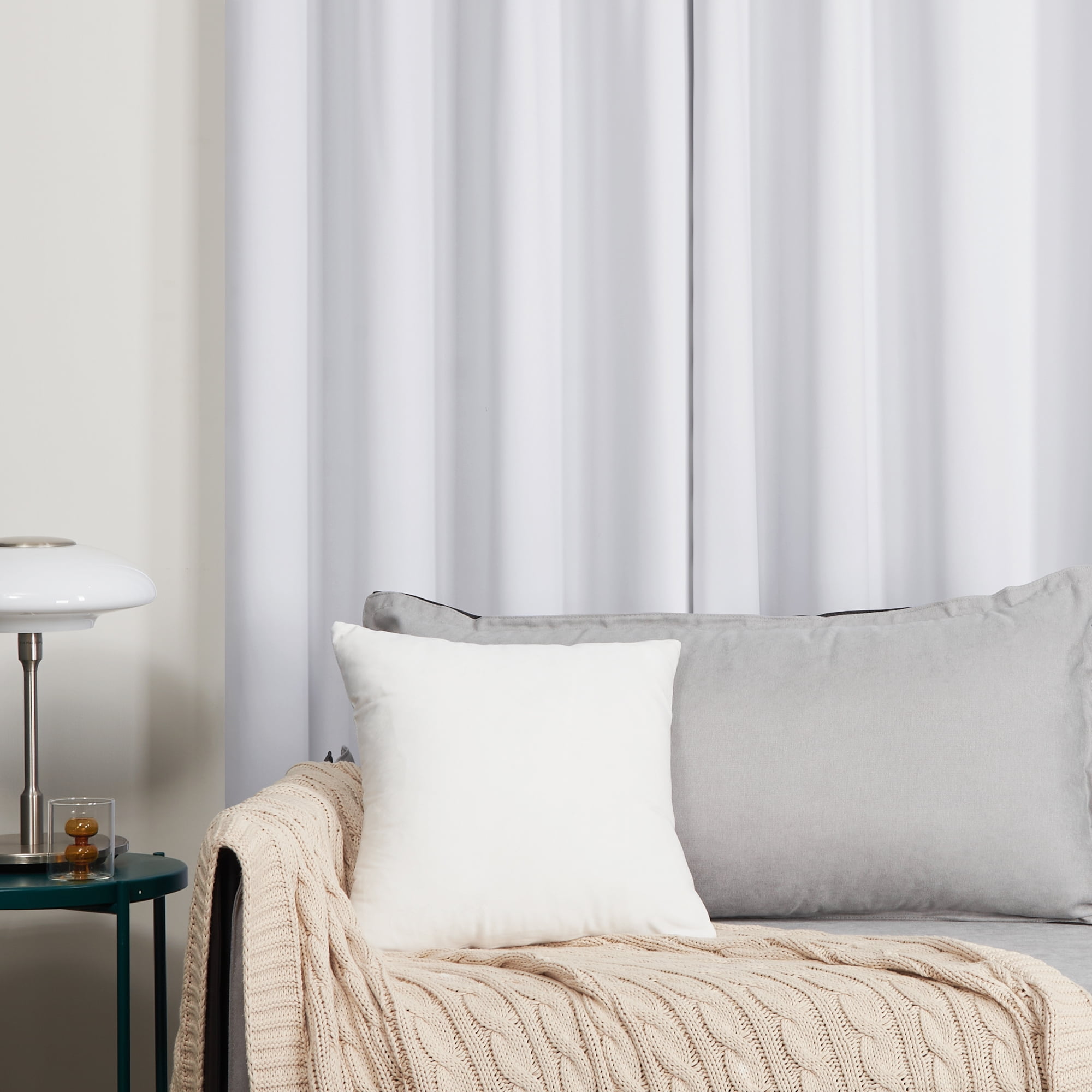 Deconovo Grommet Blackout Curtains Set of 2 - Thermal Insulated Energy Efficient Window Curtains for Nursery Room (52x54 inch, Grayish White, 2 Panels)
