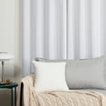 thumbnail image 6 of Deconovo Black Out Curtains Set of 2, 63 inches Long - Grommet Room Darkening Thermal Insulated Curtains (52x63 inch, Grayish White, 2 Panels), 6 of 9