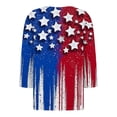 thumbnail image 5 of American Flag Blouse Women 1776-2026 Red White and Blue 3/4 Sleeve Henley Shirts Stars and Stripes 250th Anniversary Casual Tunics 2XL, 5 of 5