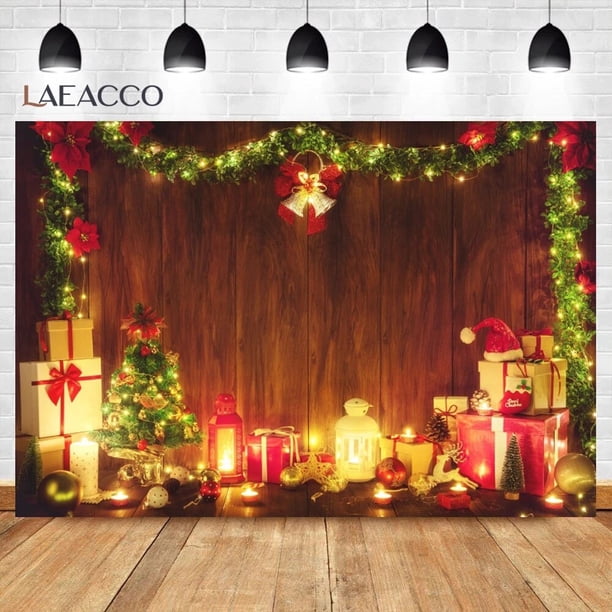 TYLCLTX Telón de fondo de Navidad de Papá Noel para fotografía, fondo de árboles de Navidad de invierno, ventana de madera rústica, accesorios de estudio fotográfico, 10 TYLCLTX Telón de fondo de Navidad de Papá Noel para fotografía, fondo de árboles de Navidad de invierno, ventana de madera rústica, accesorios de estudio fotográfico, 10