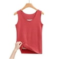 thumbnail image 4 of LYXSSBYX Tank Tops for Women Women's Seamless Suspender With Added Velvet and Thick Back Protection Bottom Coat Tank Tops Round Neck Tank Tops, 4 of 5
