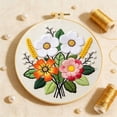 thumbnail image 5 of Colorful Flower Embroidery Kit for Adults, DIY Handmade Wall Hanging Decor, Complete Floral Stitch Starter Set, Living Room Home Art Gift, 5 of 5